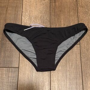 Jolyn Midl Bikini Bottoms Medium Black Tie Waist Swim
